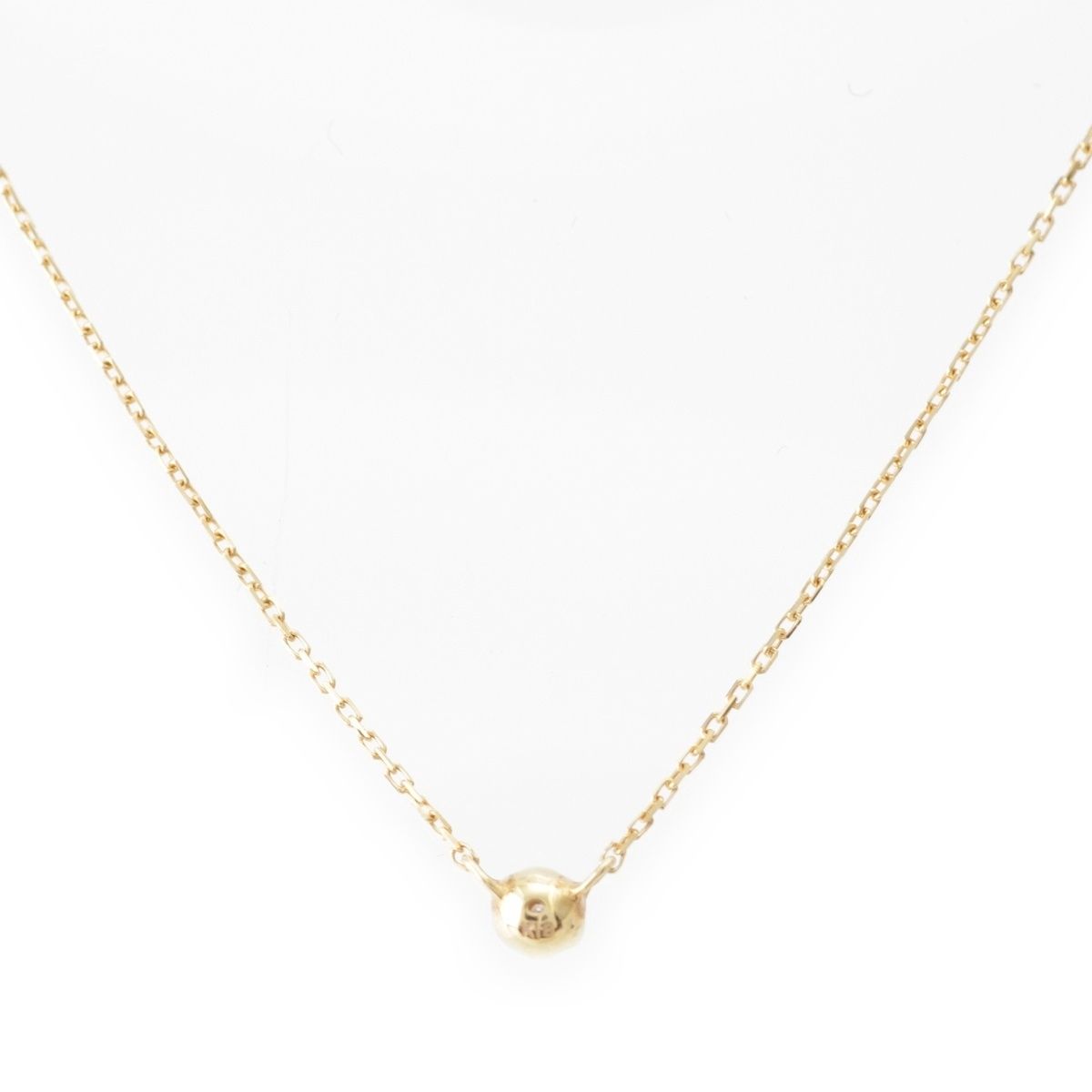 エテ ダイヤ D0.03t ネックレス ジュエリー K18 260330 ゴールド 0.9g