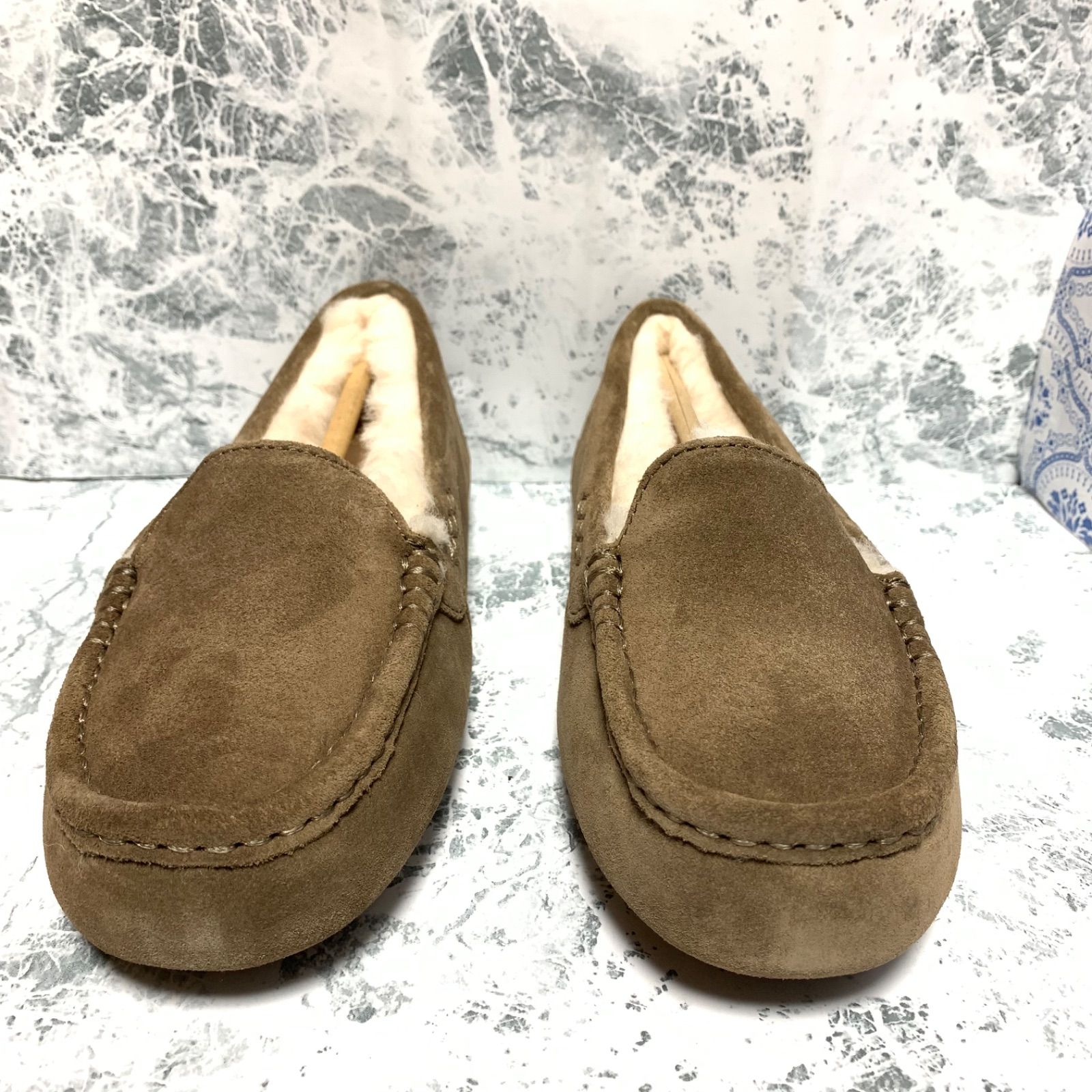 UGG ブラウン モカシン 24cm 週末割】【新品】【送料無料】UGG ムートン モカシン 24cm
