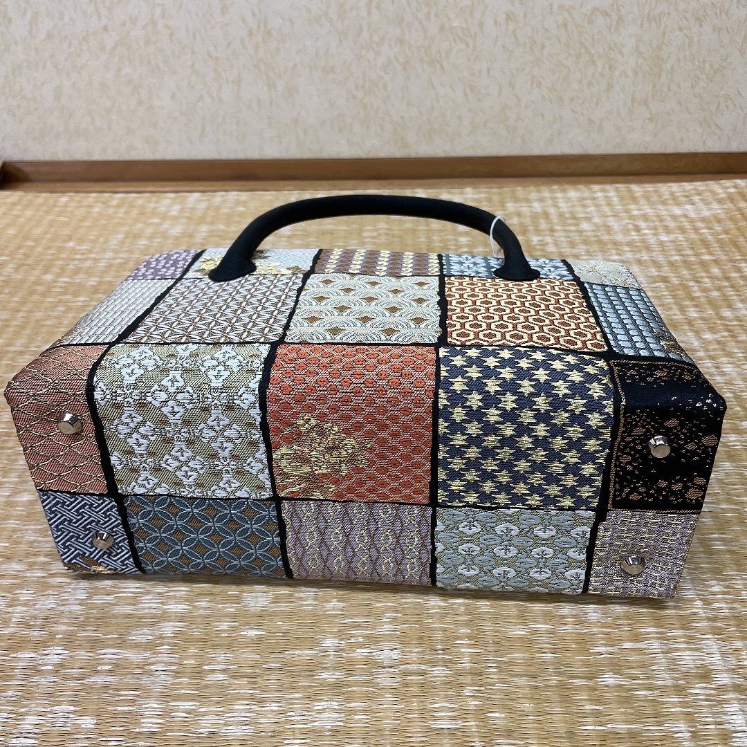 新品 西陣織 正絹 帯地 和装バッグ ハンドバッグ 日本製 お茶席 呉服
