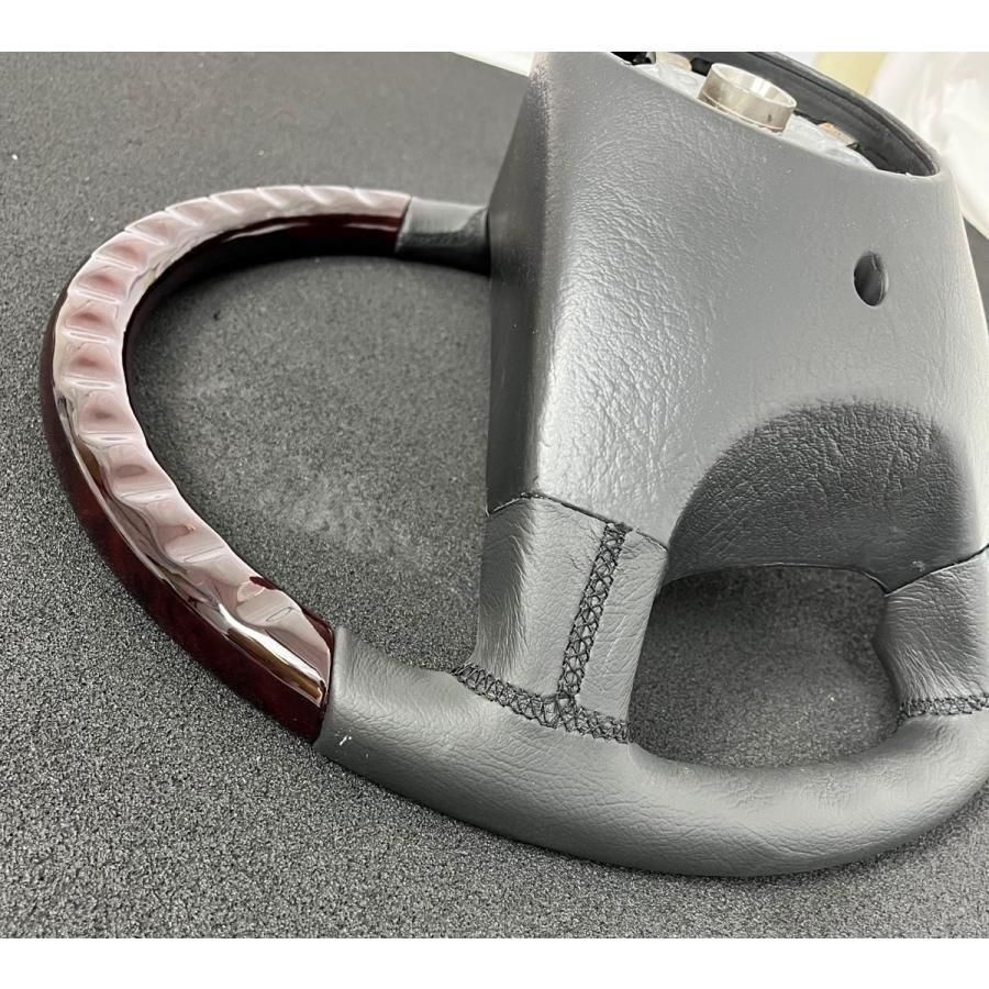 メルセデスベンツW107W126 ウォールナット&レザーコンビ ステアリング