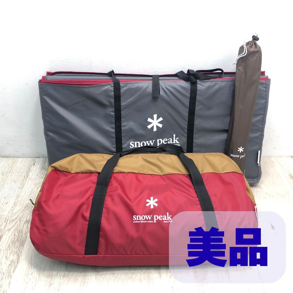 snow peak スノーピーク アメニティドームM マットシートセット アップライトポールセット SDE-001RH SET-021H TP-090 フルセット ●