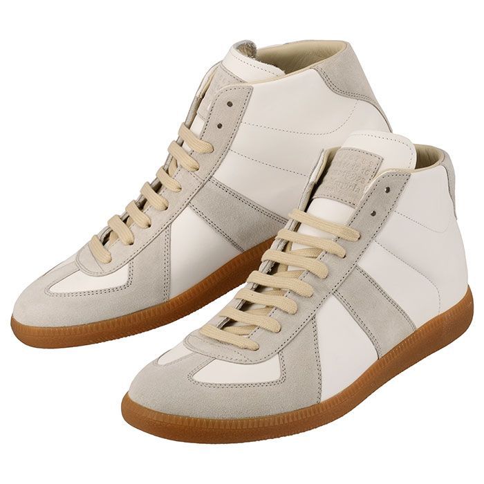 Maison Margiela メゾン マルジェラ スニーカー S57WS0237 P1895 101 NAPPA COLOUR CROSTA REPLICA HIGH TOP ホワイトWHITE