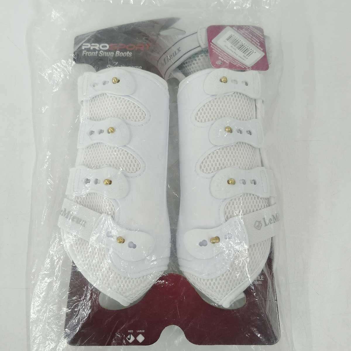 【未使用】LeMieux Snug Boots Front プロテクター 前肢 Mホワイト  8766