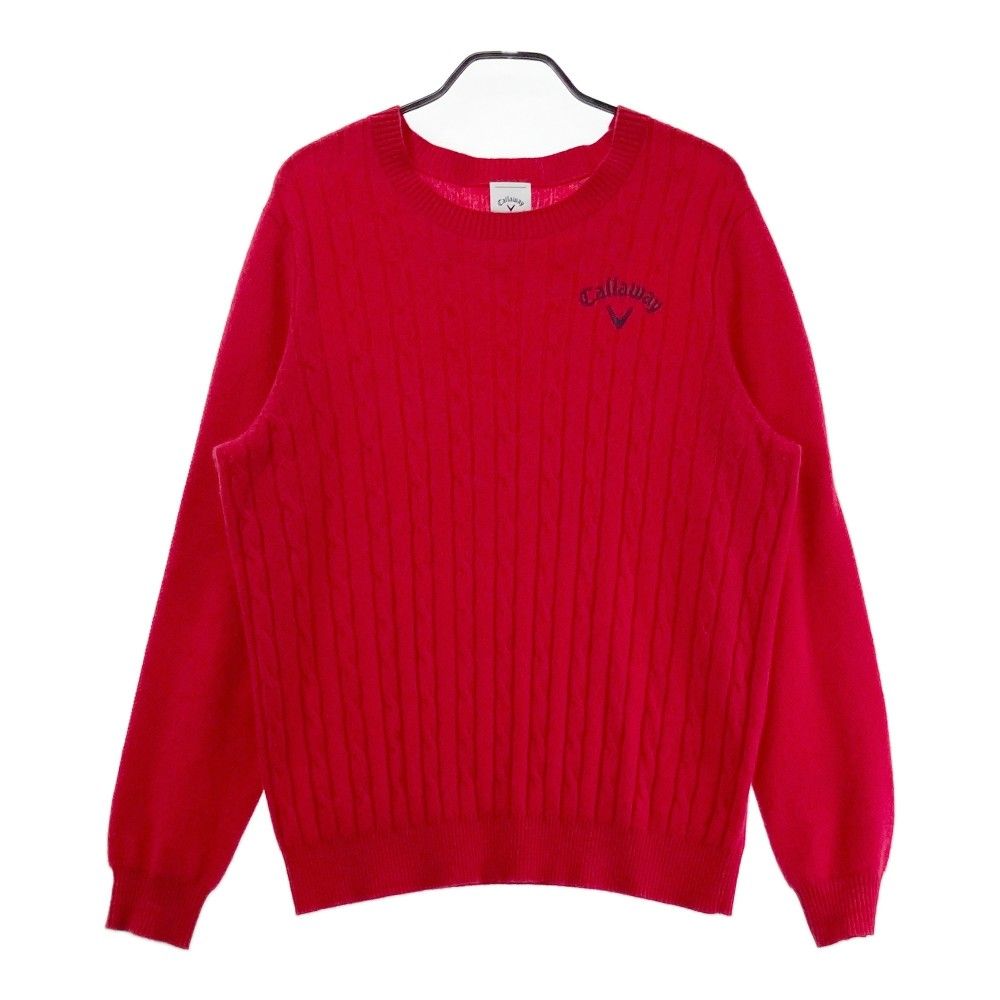 サイズ：3L CALLAWAY SELECT キャロウェイ セレクト  カシミヤ ニットセーター  レッド系 [240101355753] ゴルフウェア メンズ ストスト