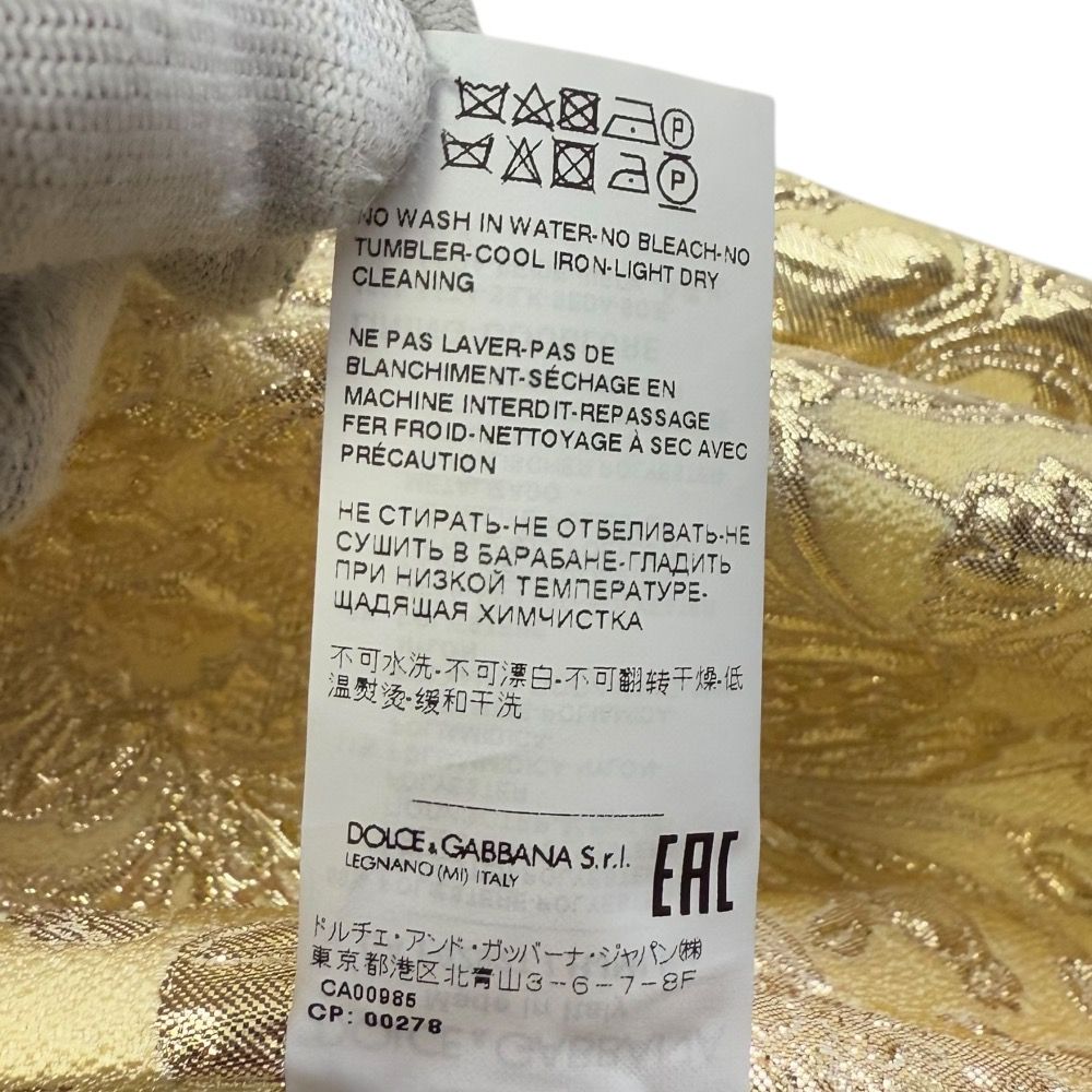 未使用 21SS DOLCE&GABBANA ドルチェ＆ガッバーナ 裏地シルク100  