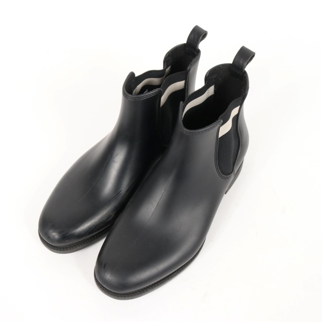 バリー BALLY 長靴 レインブーツ サイドゴア ブラック 38 未使用に近い バリー BALLY 長靴 レインブーツ サイドゴア ブラック 38 未使用