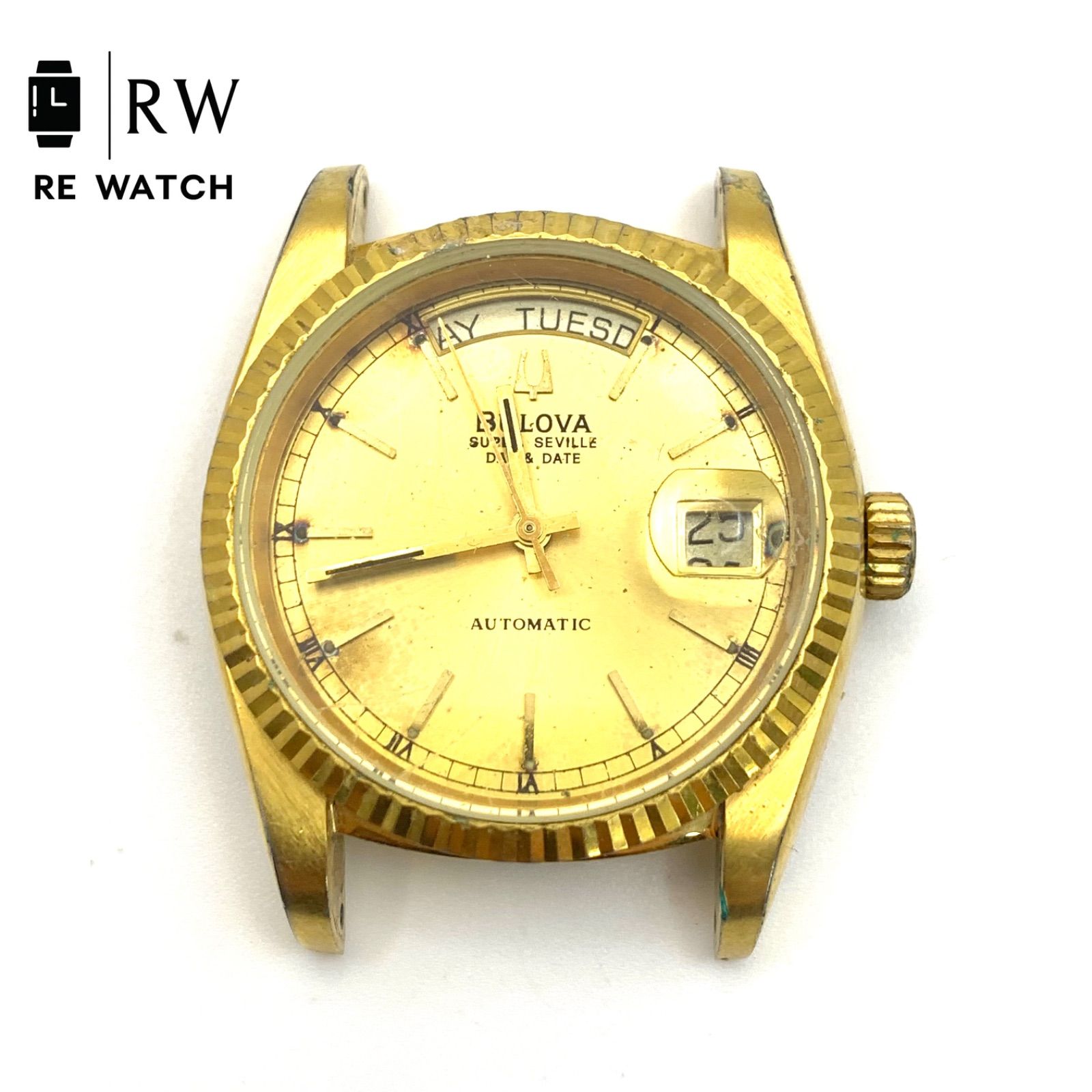 『ジャンク品』BULOVA 自動巻き 腕時計 ゴールド ジャンク品』BULOVA 自動巻き 腕時計 ゴールド ジャンク品】BULOVA