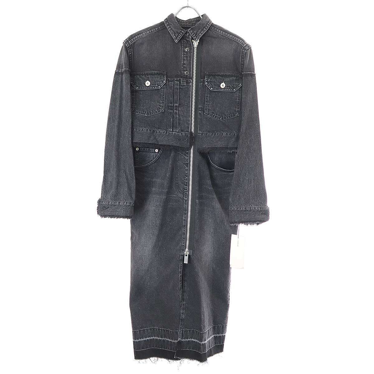sacai サカイ ジップアップボアデニム ドレスワンピース デニムコート sacai サカイ 20AW ジップアップボアデニム ドレスワンピース 20-05152