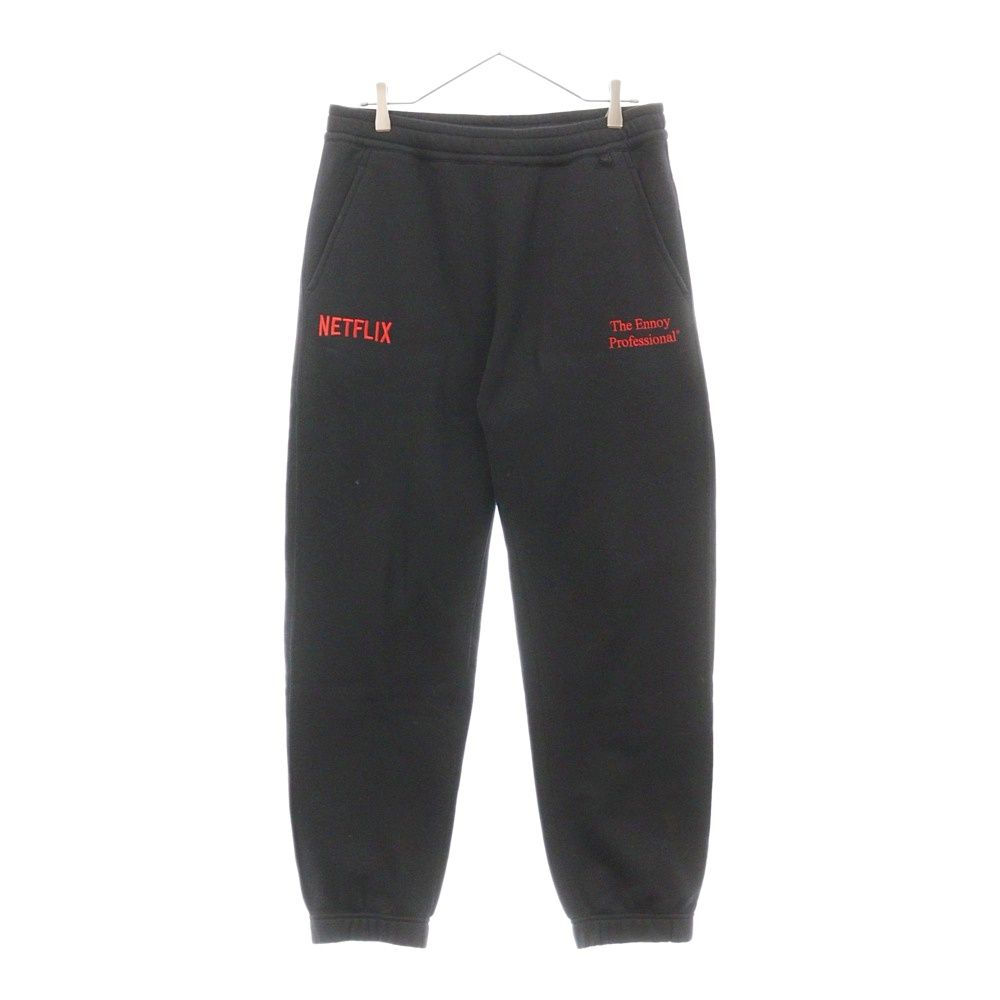 ennoy 苦かっ CREW SWEAT PANTS BLACK 刺繍色BLACK