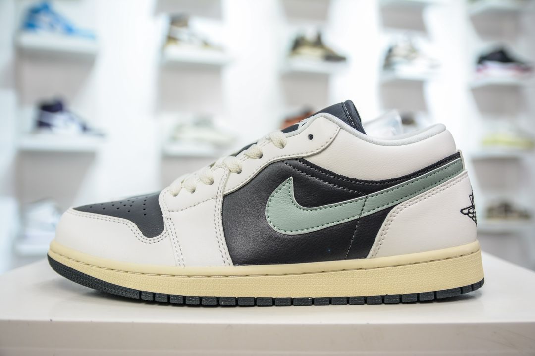 Jordan Air Jordan 1 Low“Jade Smoke”メンズ レディース  男女兼用 ブラック グリーン 22.5cm-28cm