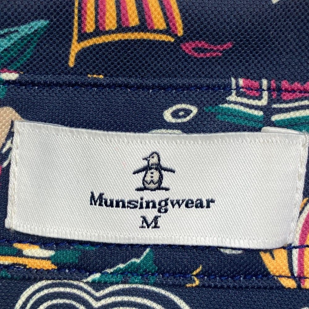サイズ：M MUNSING WEAR マンシングウェア 半袖 ワンピース 総柄