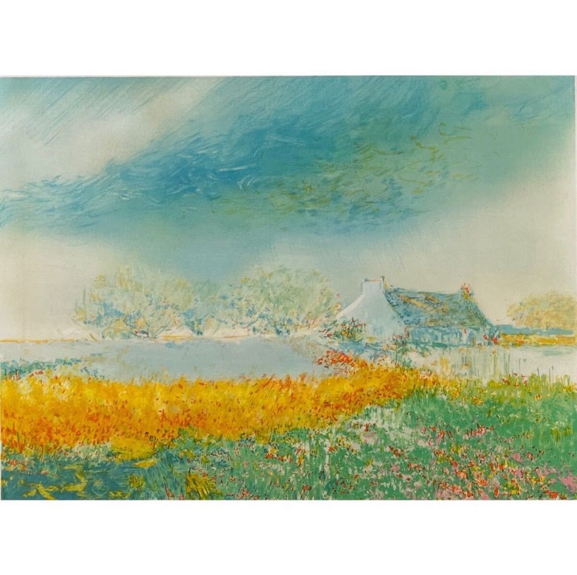 クロード マヌキアン FlowerBarbizon リトグラフ 15号 フランス画家