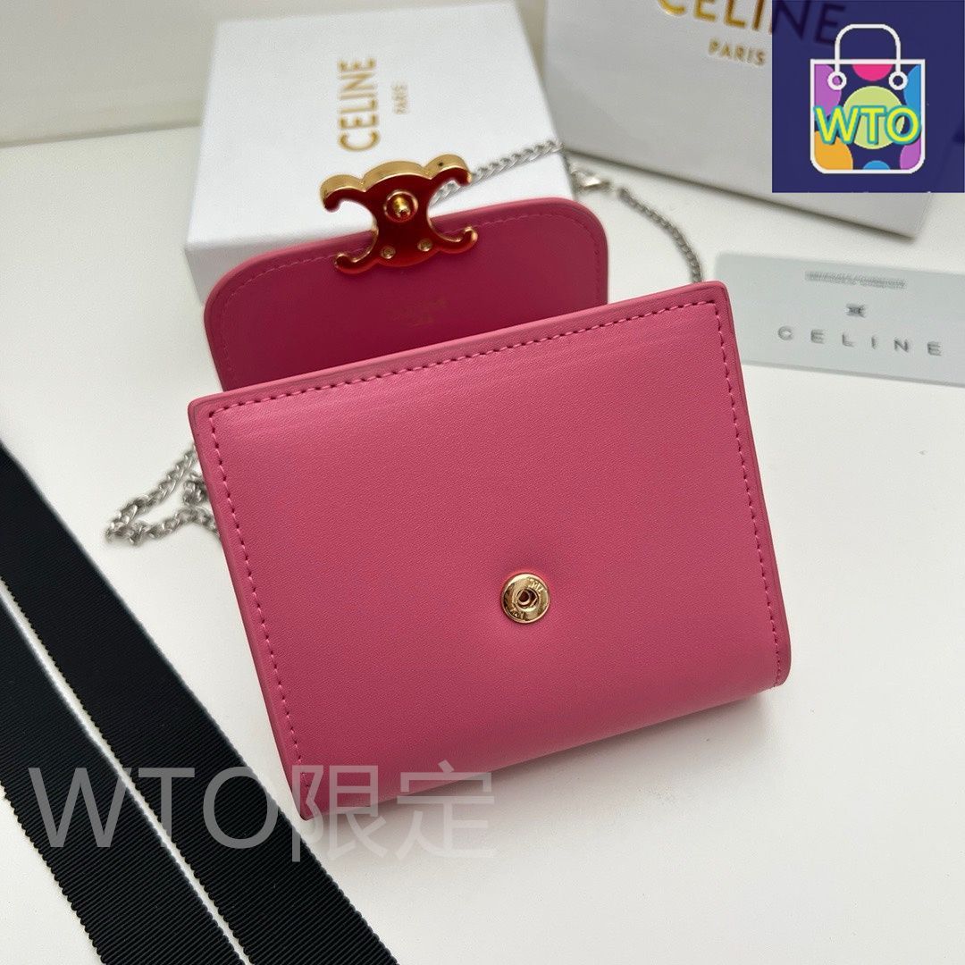 トリオンフ　チェーンウォレット □CELINE□トリオンフ チェーンウォレット ブラック (CELINE