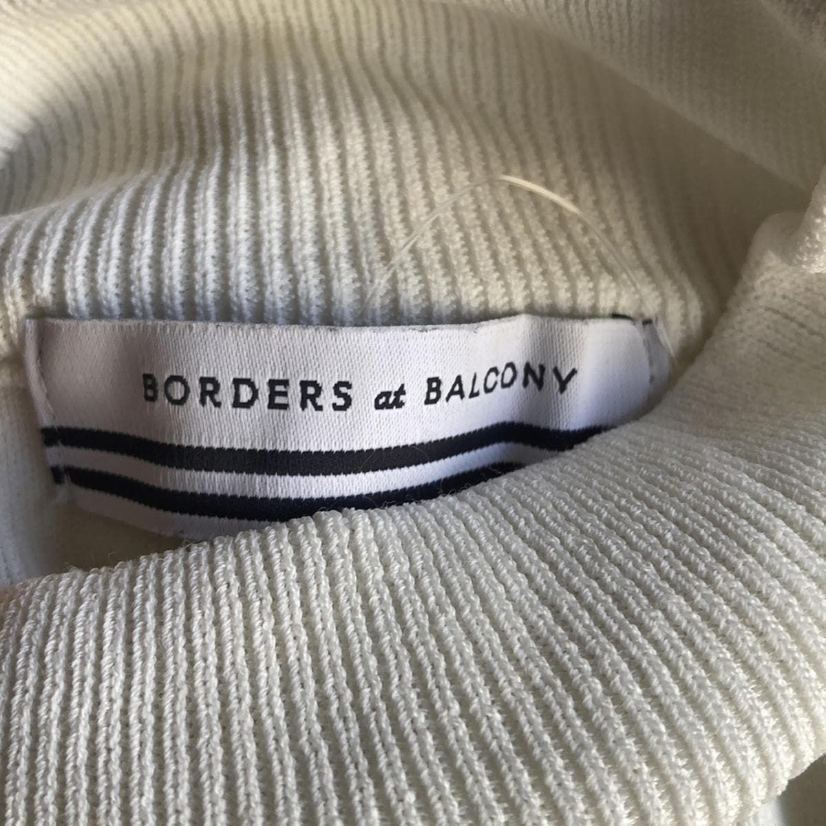 BORDERS at BALCONY(ボーダーズアットバルコニー) 長袖セーター サイズ36 S レディース - アイボリー×レッド パール/ボーダー  - メルカリ