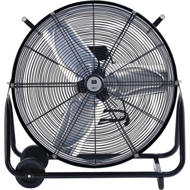 広電 風洞型工業扇 大型 据え置き 60cm ブラック 上下手動首振り 移動用キャスター付 アルミ羽根 風量2段階 KFB601