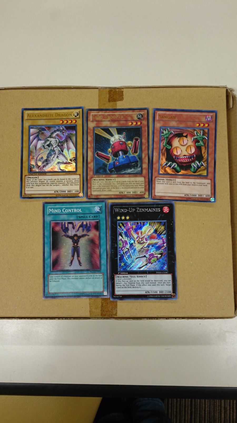 メルカリshops 遊戯王 クリッター カードガンナー等 英語版 5枚セット キズあり