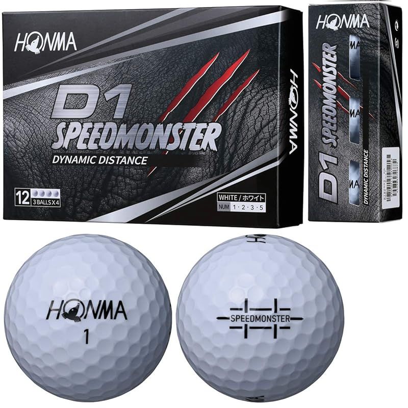 本間ゴルフ HONMA ボール D1 スピードモンスター ボール 5ダースセット 5ダース 60個入り ホワイト 1