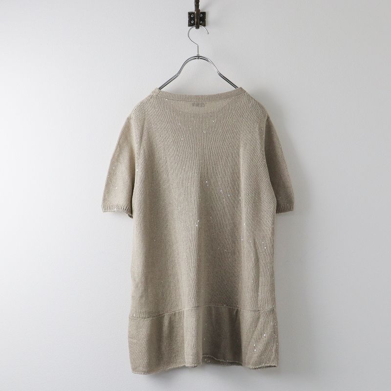 超美品 】ブルネロクチネリ 装飾スパンコール 半袖 カットソー L