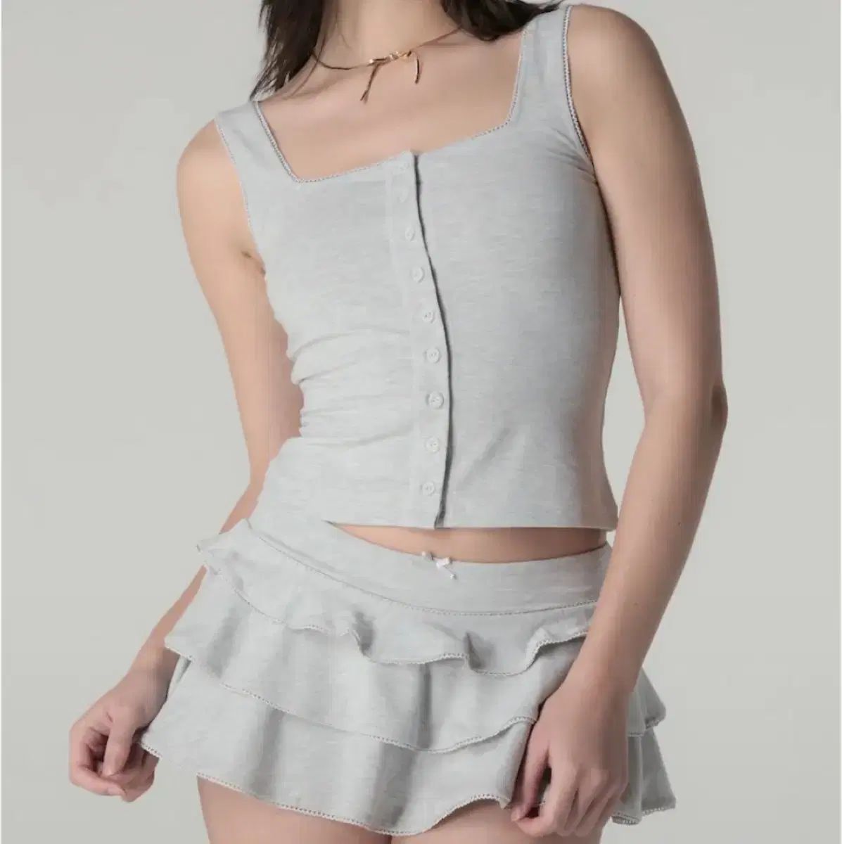 GLOWNY PICOT FRILL MINI SKIRT グロウニー スカート