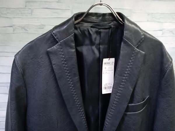 美品 JOSEPH ABBOUD ラムレザー テーラードジャケット ブラック JOSEPH ABBOUD/ジョセフアブード/レザーテーラードジャケット