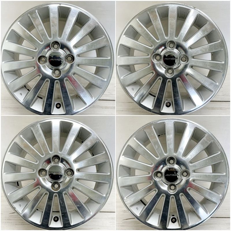 キューブYZ11 15インチ 4穴 オーテックアルミホイール №190183 新作入荷，人気 中古アルミホイール 4本 15インチ 日産 Z11 キューブ