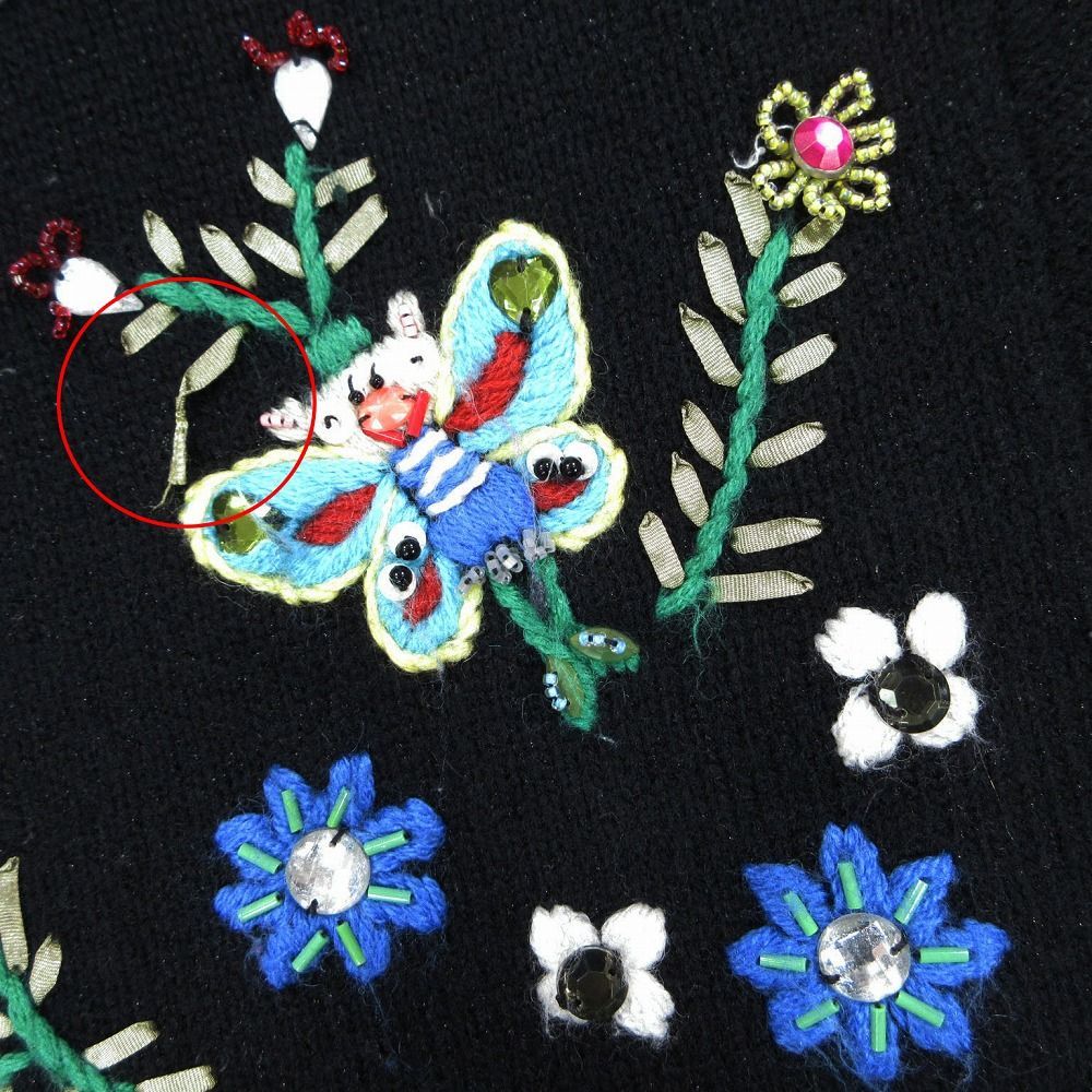 アルベロベロ ALBEROBELLO オレボレブラ ブタさん 花刺繍 ニット