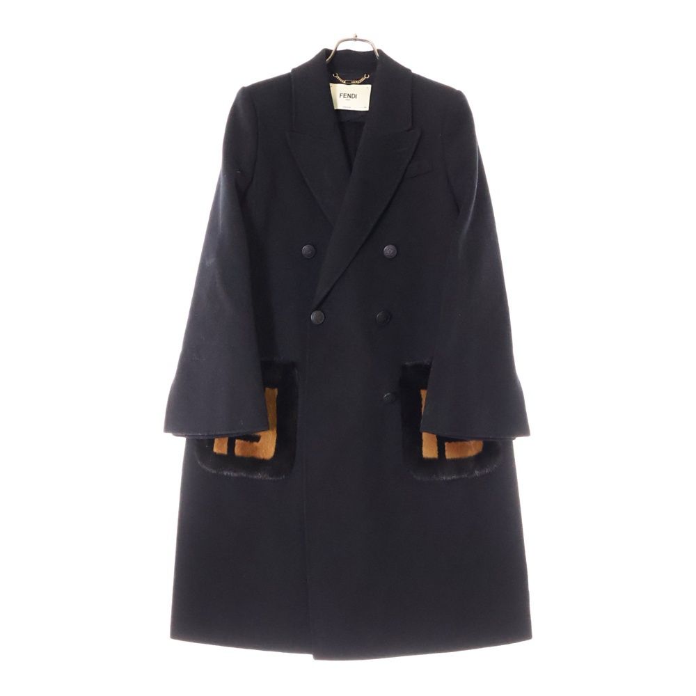 FENDI (フェンディ) 22AW ズッカ柄 ミンクファーポケット サイド