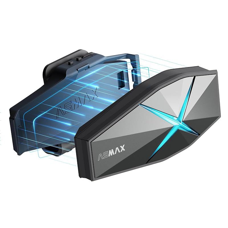 ASMAX F1 バイク インカム 10人同時メッシュ通信 Bluetooth5.3 日本語音声制御 他社のバイク用インカムと接続 音楽ながら通話 デュアルチップ オクタコア バイク用通信機器 自動通信回復-音量調整 日本語コマンド＆説明書 IP67防