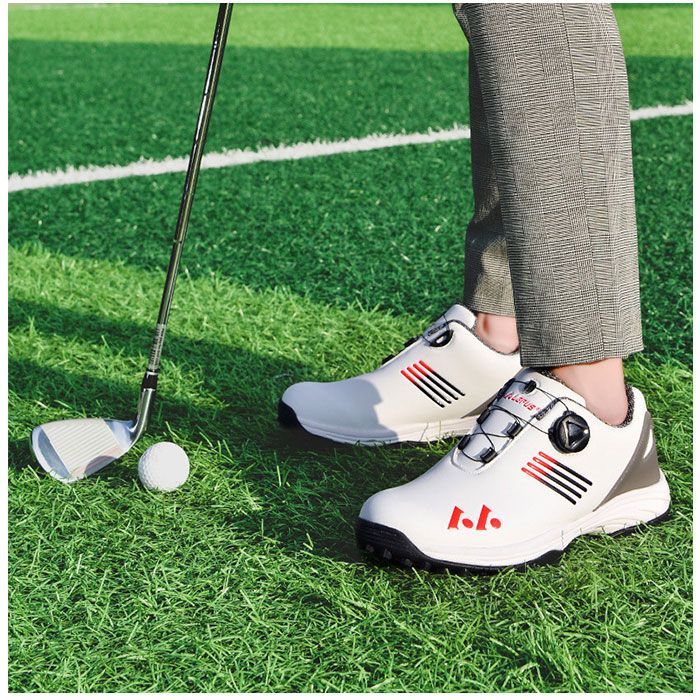 adidas ゴルフシューズ ホワイト/レッド 26cm 1△中古ゴルフシューズ