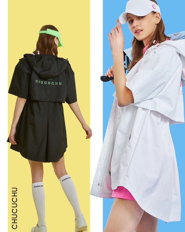 chucuchu チュクチュ 韓国 ゴルフウェア レインウェア 白 - メルカリ