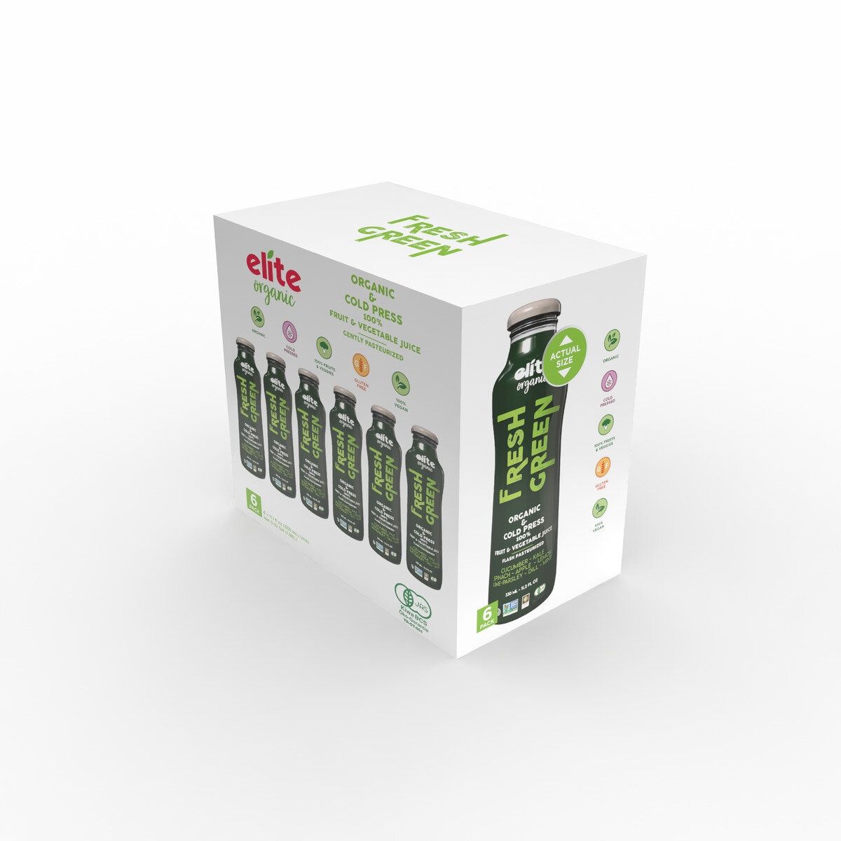 コストコ  有機コールドプレス グリーンジュース 330ml x 6本 ct64511  mof