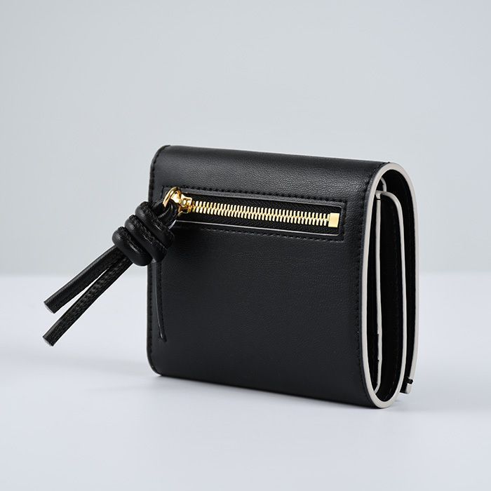 GANNI ガニー BOU 三つ折り財布 ウォレット 財布 A5388 BLACK