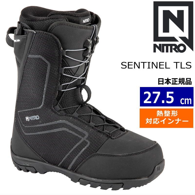 24-25 NITRO SENTINEL TLS TRUE BLACK 27.5cm ナイトロ センチネル メンズ スノーボードブーツ 日本