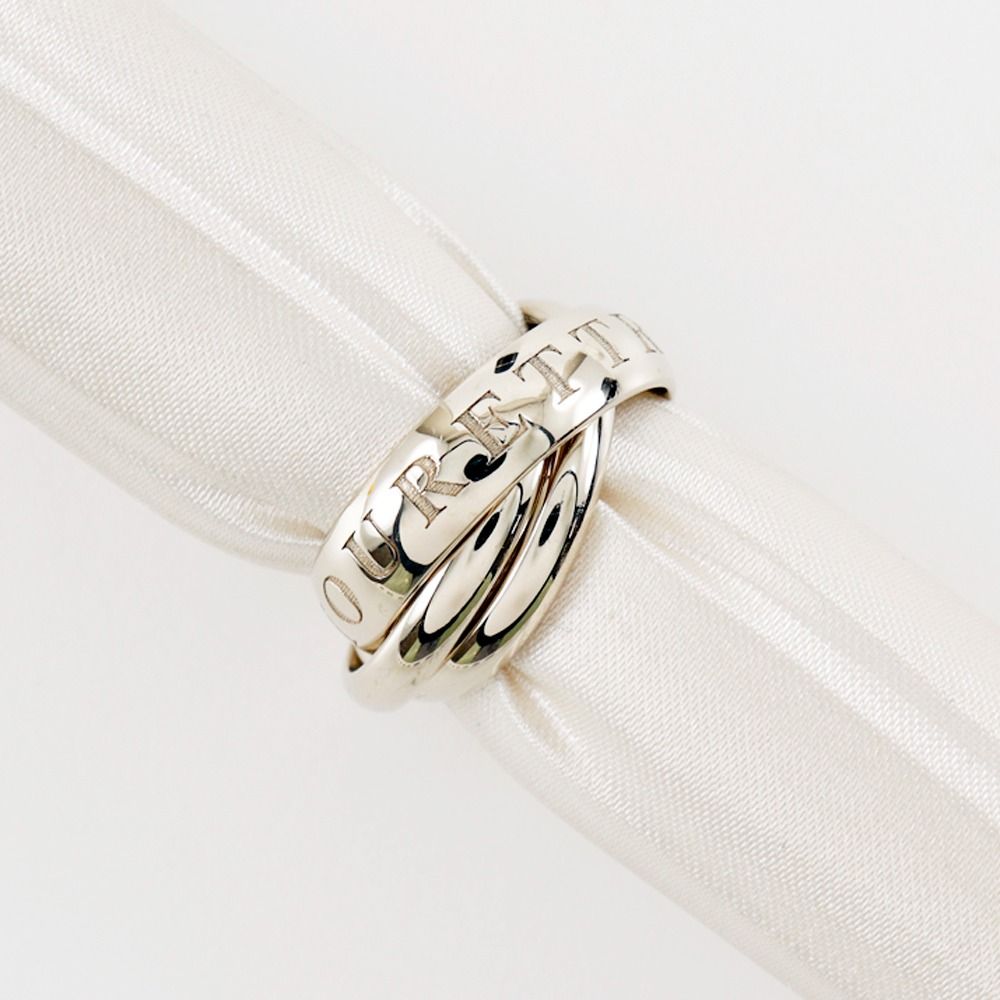 【美品】11号 カルティエ トリニティリング Cartierにてクリーニング済 CARTIER】カルティエ トリニティ 11号 リング・指輪 7.79g K18