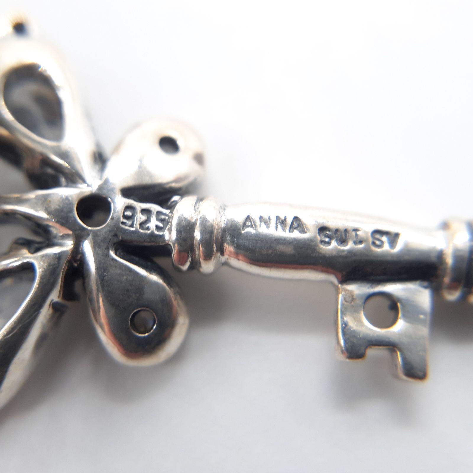 ANNA SUI アナスイ ネックレス SILVER 925 シルバー ジルコニア 蝶 