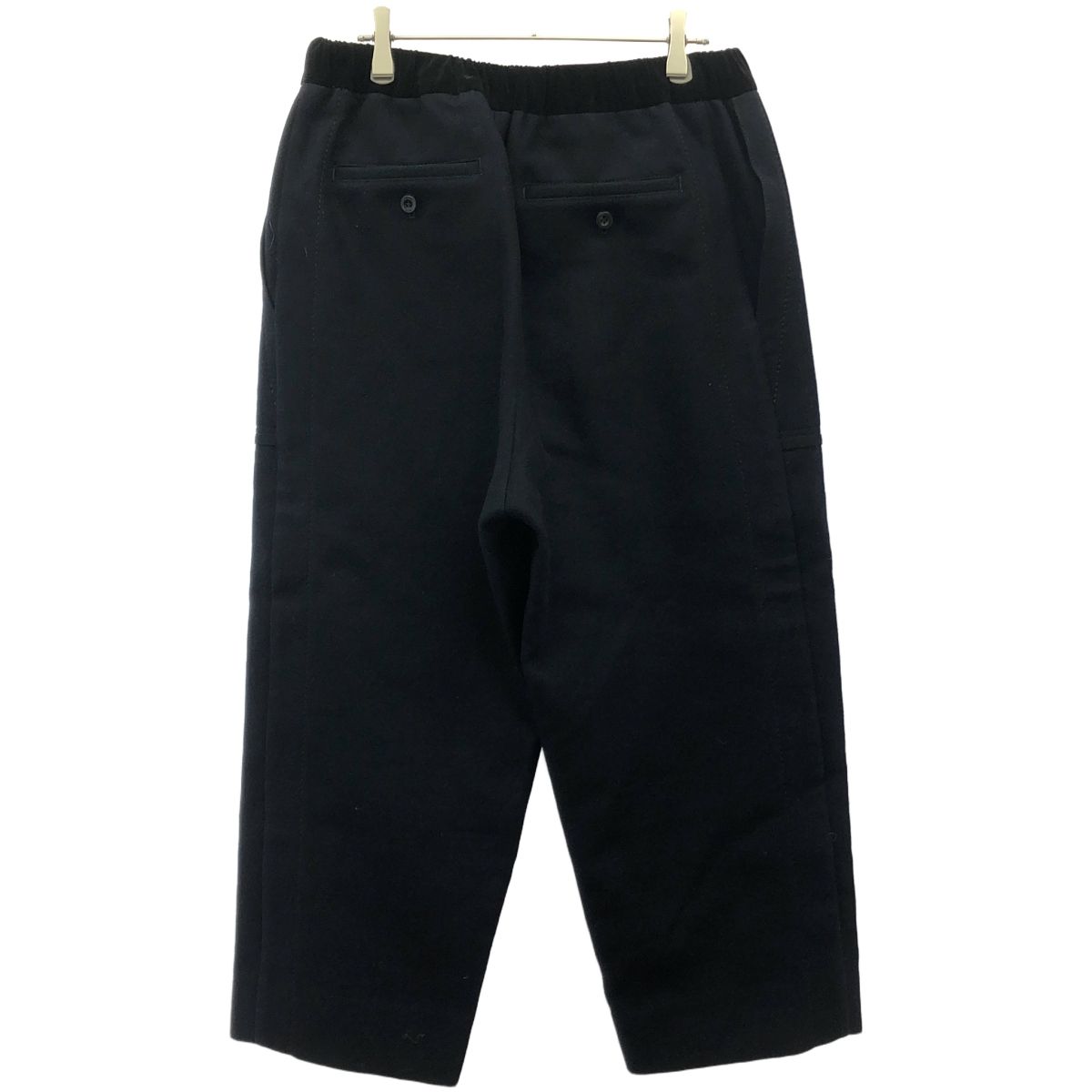 sacai サカイ 19AW ウールメルトンクロップドパンツ 19-02044M ダーク 
