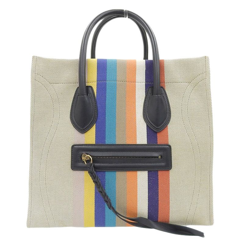セリーヌ CELINE ラゲージ ファントム ハンドバッグ キャンバス/レザー 