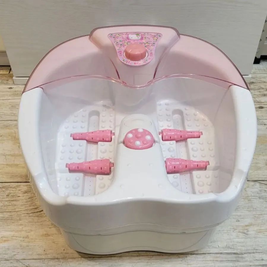 ハローキティ　フットバス　ピンク 値下げアイテム【美品】ハローキティ デザイン ピンク フット