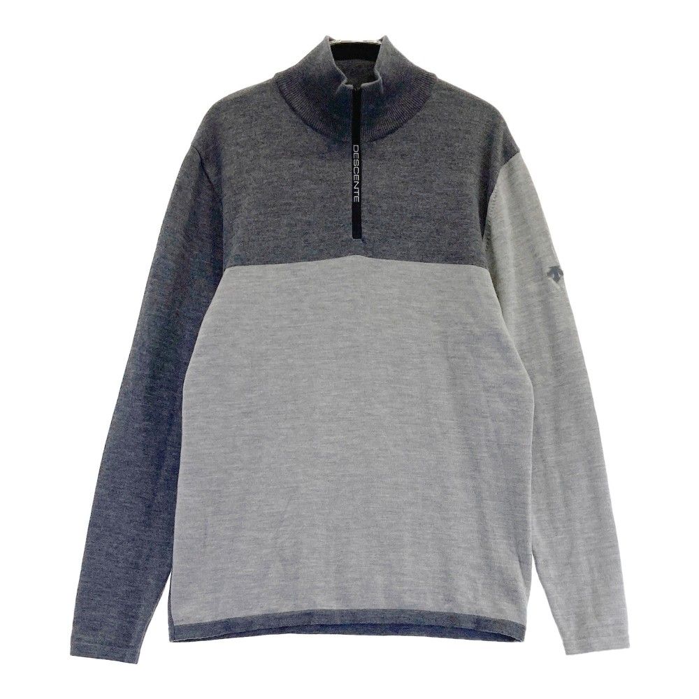 サイズ：O DESCENTE GOLF デサントゴルフ ハーフジップ ニット セーター グレー系 [240101376859] ゴルフウェア メンズ  ストスト - メルカリ