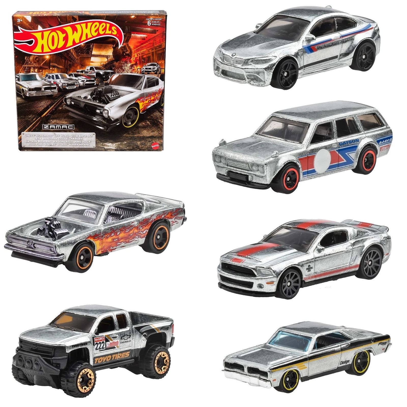 ホットウィール(Hot Wheels) ザマック マルチパック 【ミニカー6台入り】 【3才~】 HDH53 メタル 
