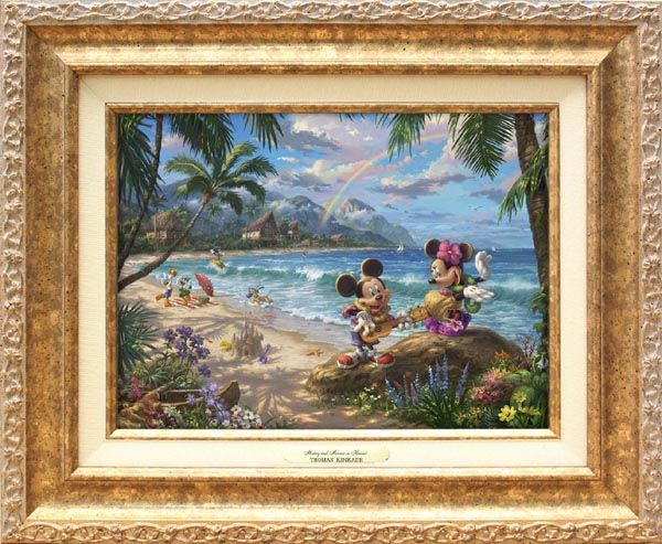 トーマスキンケード ディズニー　ミッキー ミニーキャンバス　絵画 楽天市場】【取寄せ】 ディズニー Disney US公式商品 カフェ