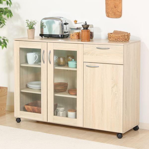 キッチン収納キャビネット 約115×40cm 組立品 代引不可 NEXPOTALLINN_EU