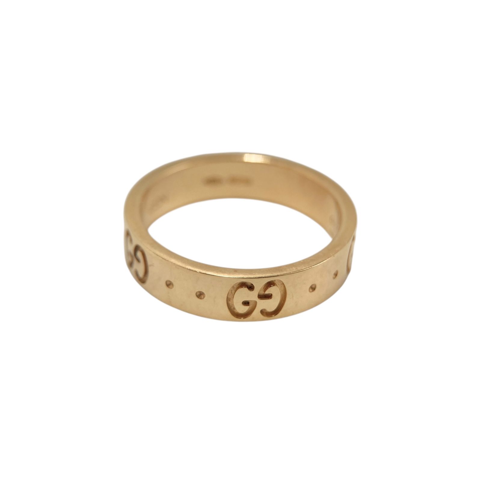 GUCCI グッチ 750YG リング 3.5g アイコン 7 750YG GGロゴ レディース メンズ アクセサリー 指輪 J0429XES65