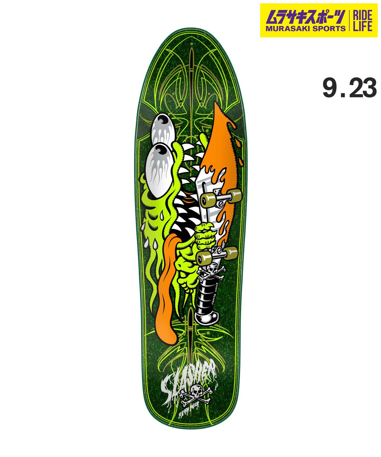 ムラスポ公式 SANTA CRUZ サンタクルーズ スケートボード デッキ 9.23inch MEEK PINSTRIPE SLASHER ムラサキスポーツ