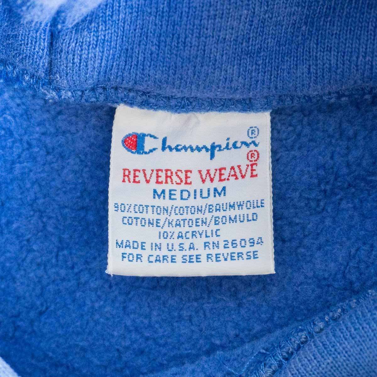 【希少】CHAMPION【90s REVERSE WEAVE フーディ】M USA製 リバースウィーブ ブルー チャンピオン パーカー u2405224