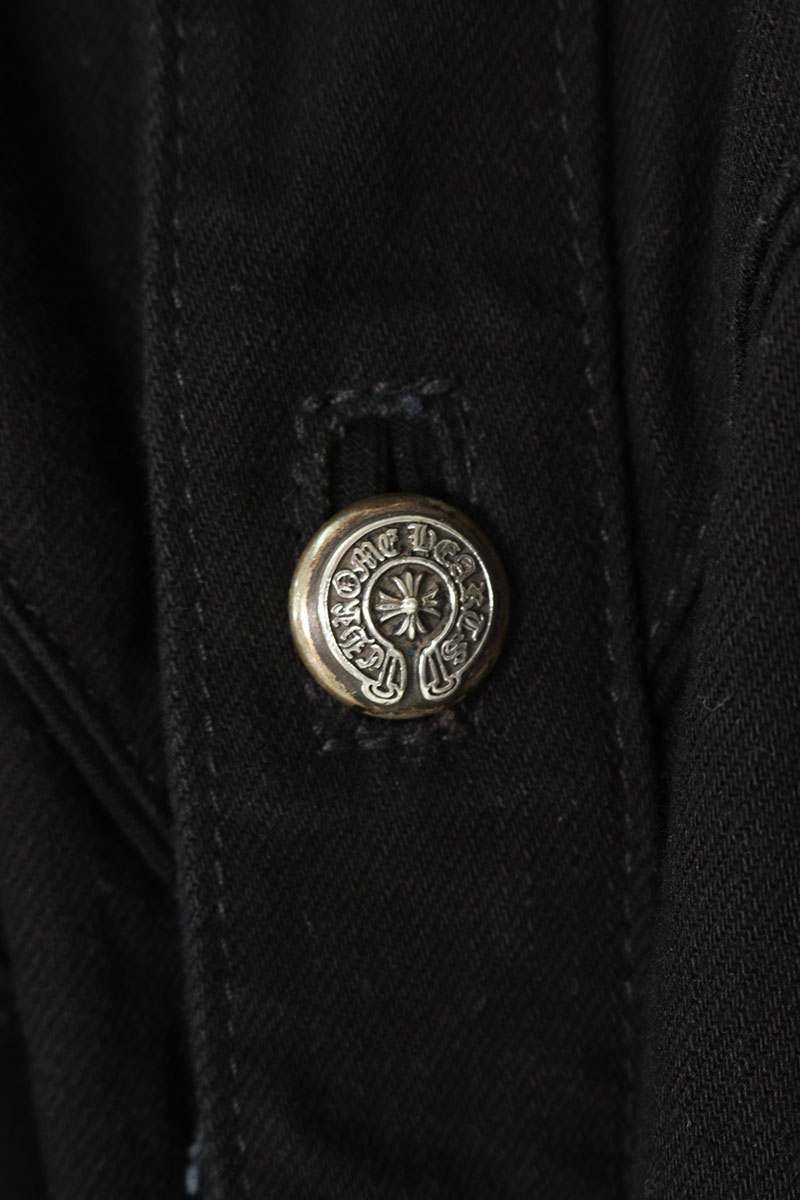 クロムハーツ デニムシャツ フレアニー ホースシューボタン デニムジャケット クロムハーツ DENIM SHIRT/デニムシャツ バックフレアニーホースシュー