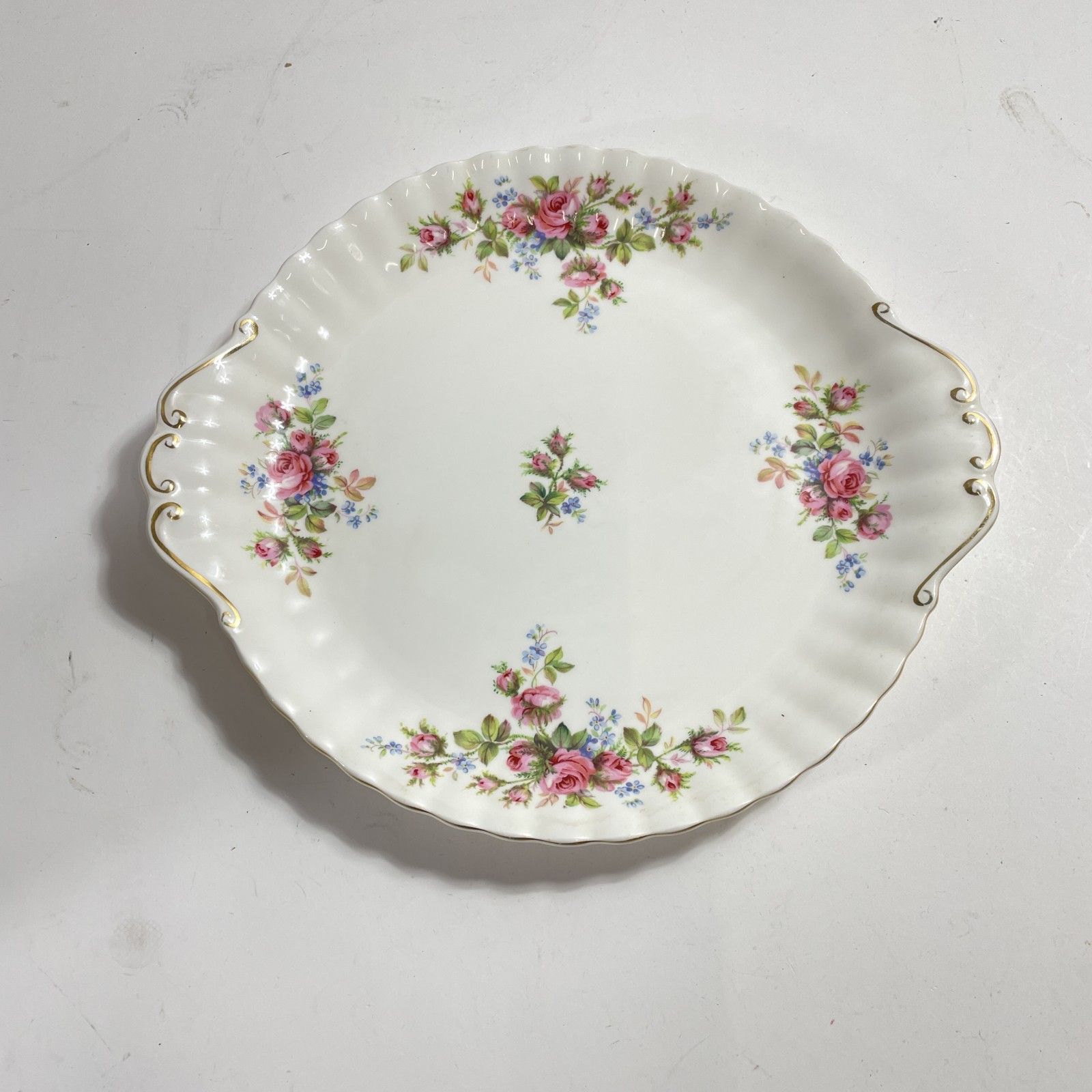 ROYAL ALBERT ロイヤルアルバート MOSS LOSE モスローズ ケーキプレート ティーポット 2点 まとめ 1 2 kg