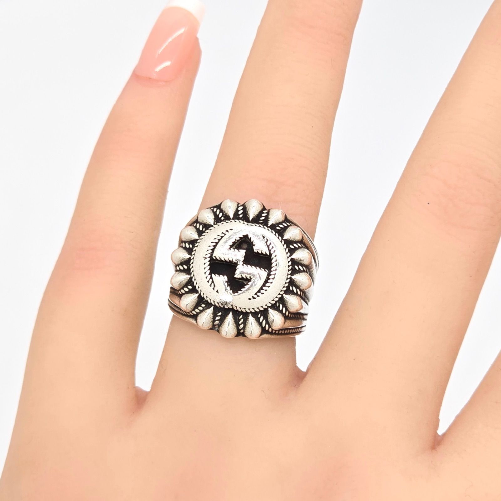 絶品 GUCCI グッチ インターロッキングG シグネット リング 指輪 10号 絶品 GUCCI グッチ インターロッキングG シグネット リング 指輪 10号