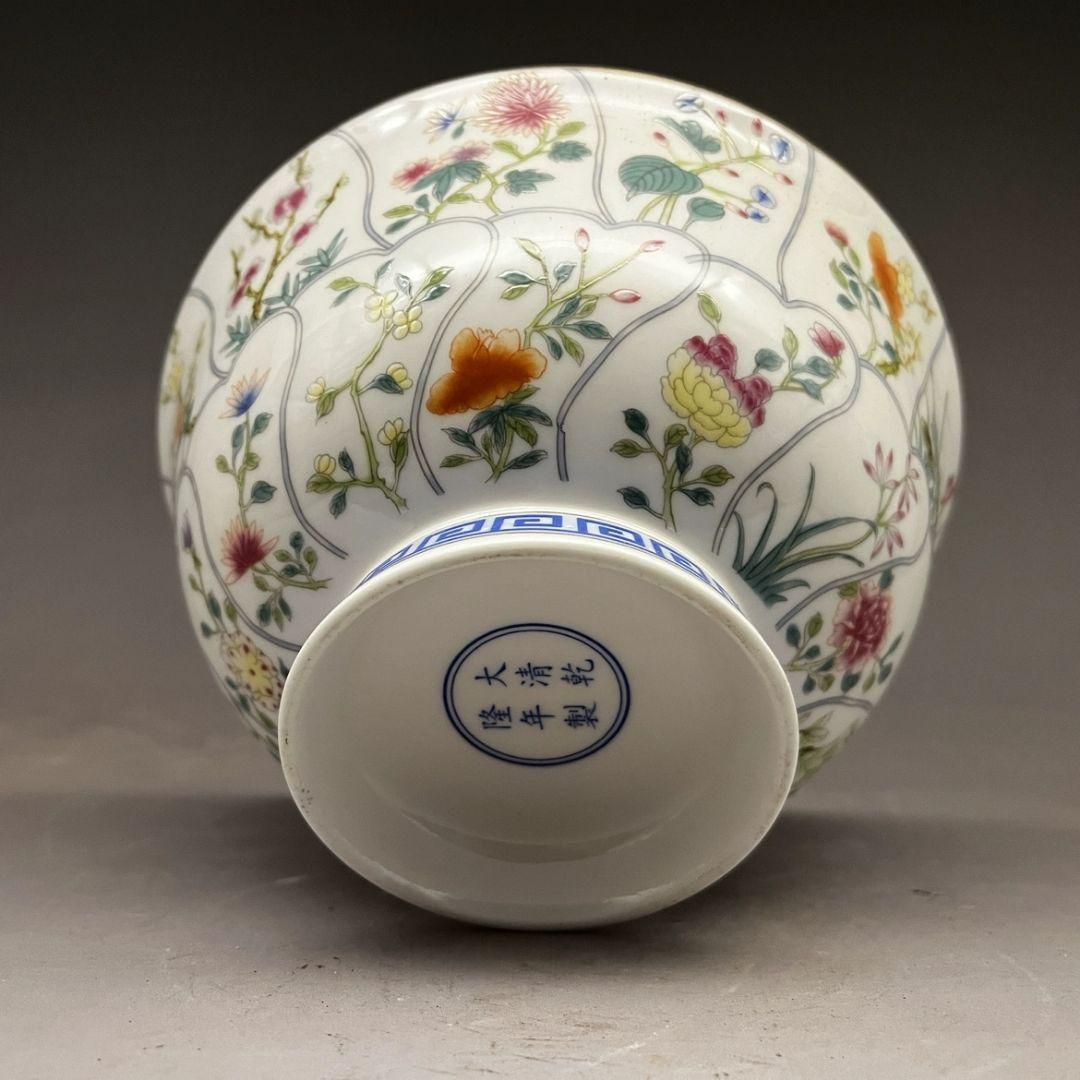 蒔絵十二花神紋高脚椀 景徳鎮 陶磁器 装飾品 現代工芸品 美術品 置物 蒔絵十二花神紋高脚椀 景徳鎮 陶磁器 装飾品 現代工芸品 美術品