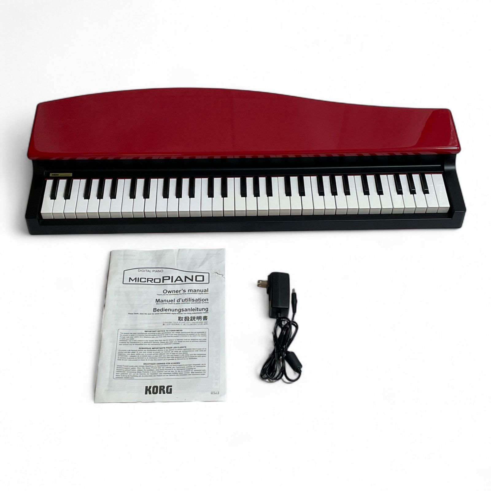 Amazon | KORG MICROPIANO マイクロピアノ ミニ鍵盤61鍵 レッド